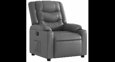 vidaXL - Fauteuil - verstelbaar - kunstleer - grijs