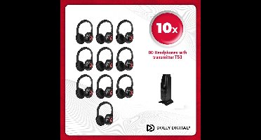 Complete set met 10 Silent Disco koptelefoons | Draadloze Koptelefoons voor groepen | MEEST VERKOCHT| Dolly Digital®