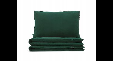 Basic Flesgroene Katoenen Dekbedovertrekset 180x200 cm met Kussenslopen