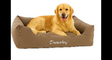 Hondenmand – orthopedisch hondenkussen Dreambay® Taupe 120x95cm – waterafstotend & afneembare hoes – duurzaam comfort van Europese topkwaliteit