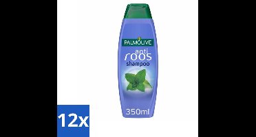 12 x Palmolive Shampoo Anti-Roos 350 ml - Anti-roos Shampoo - Wilde Munt Shampoo - Roosvoorkomend Shampoo - Gezonde Hoofdhuid - Verfrissend Haar
