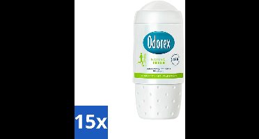 15 x Odorex - Deodorant Roller - Natuurlijk Fris - Fris & Natuurlijk - 50 ml - Natuurlijke Frisheid - Deodorant Roller - Fris En Natuurlijk - Transpiratie Bescherming - Huidvriendelijk