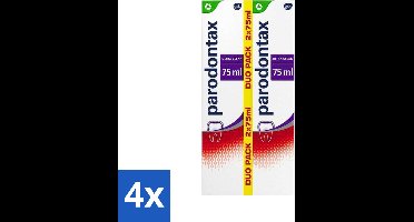 4 x Parodontax - Tandpasta - Ultra Clean Dagelijkse Formule - Tegen Bloedend Tandvlees - 2 x 75 ml - Tandpasta - Bloedend Tandvlees - Tandplak - Mondhygiëne - Tandvleesbescherming