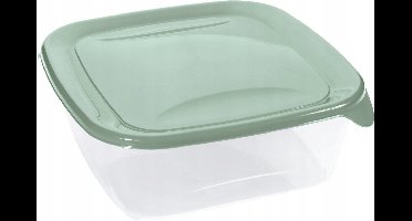 Curver Fresh & Go Kwadraten Voedselcontainer 1,7L - Transparant/Groen