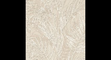 Dutch Wallcoverings - Grace Tropical palm leaf beige - vliesbehang - 10m x 53cm - GR322102