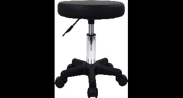 Bureaustoel-Ronde Rolling Kruk Hoogte Verstelbare-Zwart