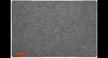 Cepewa Tafel placemats - vilt - grijs - 30 x 45 cm - met ronde hoeken - Diner - ontbijt