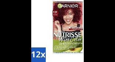 Garnier - Nutrisse Ultra Color 5.62 - Haarkleuring - Levendig Rood - Voedend - Permanente Kleur - Voordeelverpakking - 12 stuks