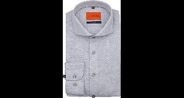 Suitable Melange Overhemd Grijs - Maat 40 - Heren - Overhemden Formeel