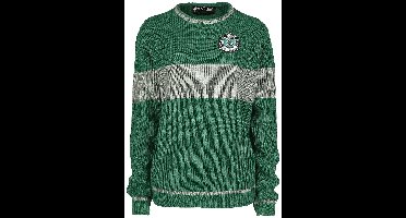 Harry Potter Slytherin - Quidditch Dames Gebreide trui - groen/grijs - M