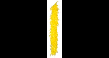 Boland Kerst boa - veren - geel - 180 cm - 50 gram - kerstboomversiering - kerstslinger - kerstboa