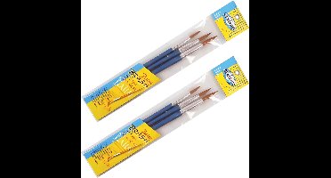 Centrum Penselen - set van 6x stuks - schilderen - kwasten - hobby - schoolspullen