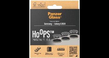 PanzerGlass Screenprotector geschikt voor Samsung Galaxy S24 Glazen | PanzerGlass Hoops Camera Lens Protector - Case Friendly