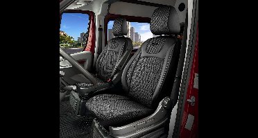 Stoelhoezen Volkswagen Crafter Chassis – Prestige zwart – perfecte pasvorm (2 losse stoelen)