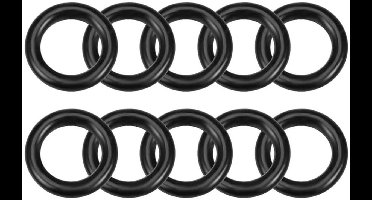 Nitrilrubber O-Ringen 10mm Buitendiameter 6mm Binnendiameter 2mm Breedte - Afdichtingsringen - Set van 10 - Voor Kraan Loodgieterswerk en Auto Reparatie