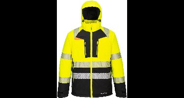 Portwest DX4 Hi-Vis Klasse 2 Winterjack DX430 - Geel/Zwart - XL