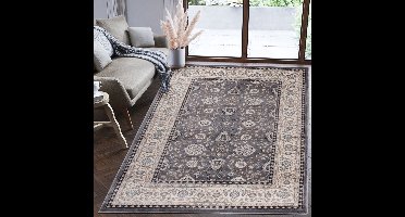 Mazovia Tapijt Grafiet Klassiek Symmetrisch patroon - Woonkamer - Rechthoek Middellange Pool Vloerverwarming OEKO-TEX® Certificaat Traditioneel, Etnische - Grijs - 200 x 300 cm