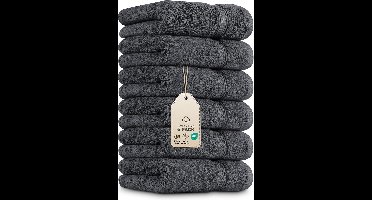 PromoHome 6-delig Premium Handdoeken Set - 100% Ringgesponnen Katoen - Ultra Zacht en Zeer Absorberend- 41 x 71 cm - Grijs