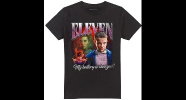Stranger Things Season 5 - Eleven - My Battery is Charged! Heren T-shirt - zwart - XL