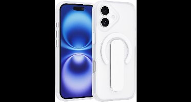 TUNIQ Back cover iPhone 17 - Ingebouwde Ring Stand - Antishock - Zilver