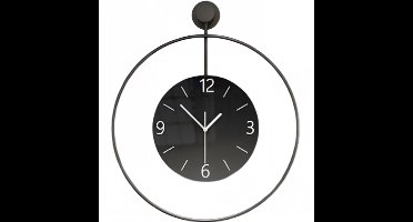 Klok - Wandklok Modern - Klokken - Industrieel - Zwart