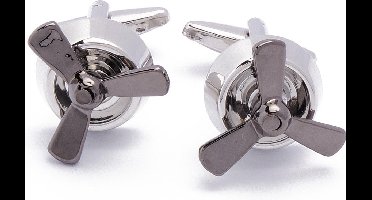 Manchetknopen - Vliegtuigmotor Vliegtuig Propeller Propellervliegtuig