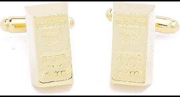 Manchetknopen - Goudklomp Goudbroodje Goudbaar