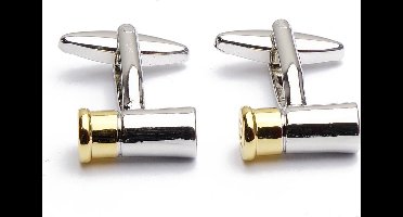 Manchetknopen - Kogelhuls Kogel Geweer Goud en Zilver