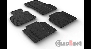 Gledring Rubbermatten passend voor BMW 2-Serie F46 Gran Tourer 2015- (T profiel 4-delig + montageclips)
