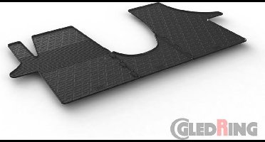 Gledring Rubbermatten passend voor Volkswagen Transporter T5 2003-2015 & T6 2015- (TK profiel 3-delig)