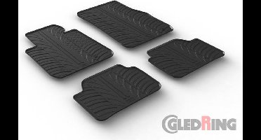 Gledring Rubbermatten passend voor BMW 1-Serie F20/F21 2011-2019 (T profiel 4-delig + montageclips)