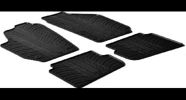 Gledring Rubbermatten passend voor Skoda Fabia II 2007-2014 (T profiel 4-delig + montageclips)