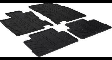 Gledring Rubbermatten passend voor Nissan Qashqai 2014- (T profiel 4-delig + montageclips)