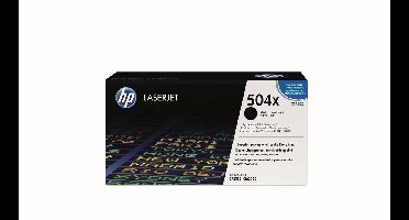 HP 504X - Tonercartridge / Zwart / Hoge
