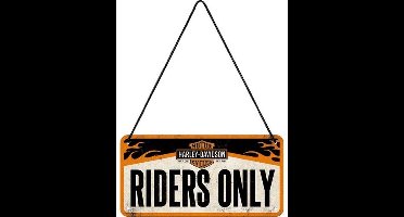 Harley-Davidson Riders Only Hangend Metalen Bord 10 x 20 cm