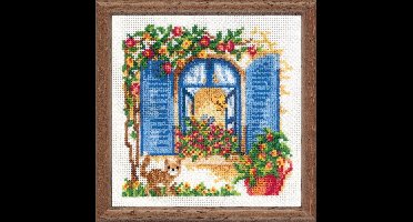 Vervaco - Telpakket kit - Onderonsje aan het raam - PN-0011877 - Borduren - Borduurpakket - Borduurpakket volwassenen