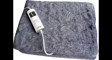 Mesa Living - Elektrische bovendeken - 180x130 cm - Warmtedeken - Knuffeldeken - 1-2 persoons - Grijs