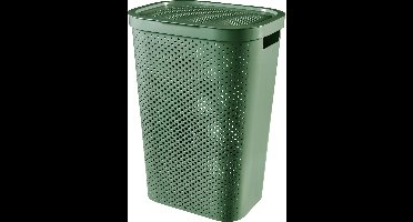 Curver Infinity Recycled Dots Wasmand met deksel - 60L - Groen