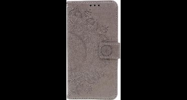 Shop4 - Geschikt voor Huawei Mate 30 Hoesje - Wallet Case Mandala Patroon Grijs