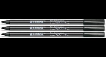 Edding 4200 porseleinstift - Zwart - 3 stuks