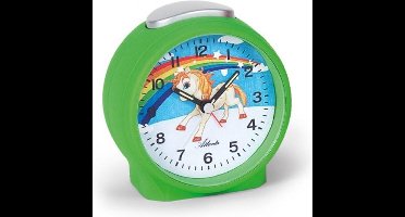Leuke kinderwekker met unicorn in groen