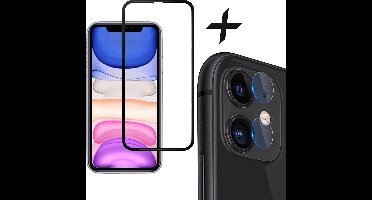 Screenprotector geschikt voor iPhone 12 Mini + Camera Lens Protector - FullGuard Screen Protector