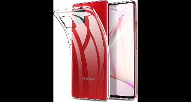 Hoesje Geschikt Voor Samsung Galaxy Note 10 Lite Hoesje TPU Back Cover - Transparant - Copy