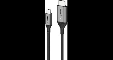 ALOGIC ULMDPHD02-SGR video kabel adapter 2 m HDMI Type A (Standaard) Mini DisplayPort Zwart, Zilver