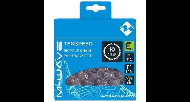 M-Wave 10-speed E-bike ketting - 116 schakels - grijs - snelle installatie - duurzaam en veelzijdig