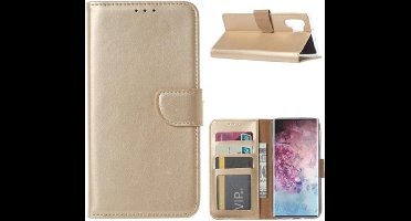 FONU Boekmodel Hoesje Samsung Galaxy Note 10 Plus - Goud