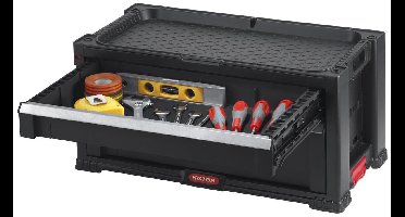 Keter Module Ladekast 2 lades – 56,2x28,9x26,2cm - Zwart