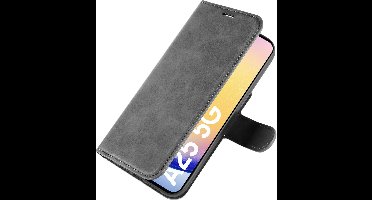 Just in Case hoesje geschikt voor Samsung Galaxy A25 Hoesje met Pasjeshouder - Premium Bookcase - Grijs