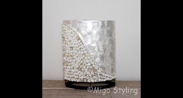 Tafellamp - Schelp - Slaapkamer - Woonkamer - E27 - Nachtkast lampje - Ovaal - Leeslamp - Bedlamp - Hoog 30 cm
