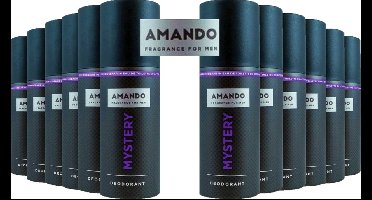Amando Deodorant Spray Mystery 150 ml - Voordeelverpakking 12 stuks